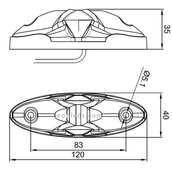 Dimensiones Fristom FT038 | LeonLeds Iluminacion