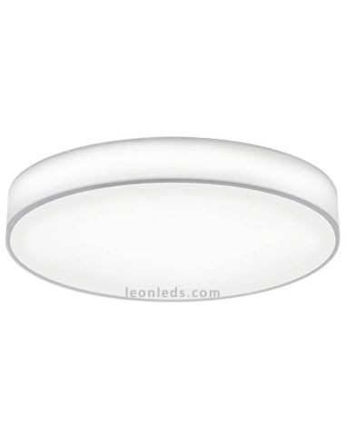 Plafon LED em tecido branco com telecomando Lugano Trio Lighting | Leon Iluminação LED