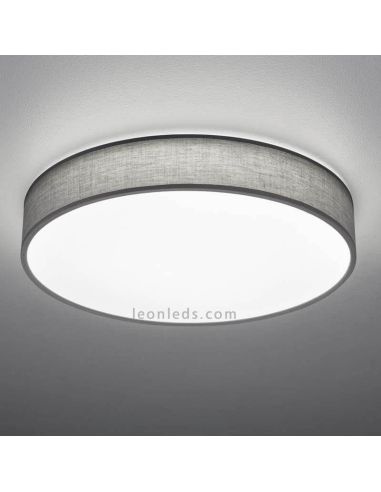 Plafón LED textil Lugano 40W blanco con mando a distancia de Trio Lighting 621914011 | LeonLeds Iluminación
