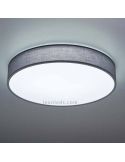 Plafonnier textile LED Lugano 40W blanc avec télécommande de Trio Lighting 621914011 | Éclairage LeonLeds