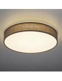 Plafon LED têxtil Lugano 40W branco com comando à distância da Trio Lighting 621914011 | Leon Iluminação LED