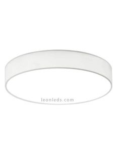 Plafón LED textil Lugano 40W blanco con mando a distancia de Trio Lighting | LeonLeds Iluminación