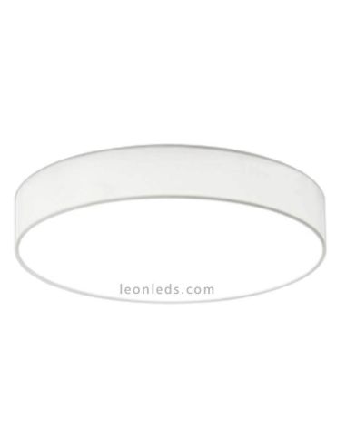 Plafón LED textil Lugano 40W blanco con mando a distancia de Trio Lighting | LeonLeds Iluminación