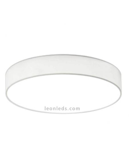 Plafón LED textil Lugano 40W blanco con mando a distancia de Trio Lighting | LeonLeds Iluminación
