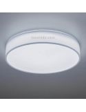 Plafonnier textile LED Lugano 40W blanc avec télécommande de Trio Lighting 621914001 | Éclairage LeonLeds