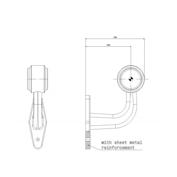 Dimensiones Cuerno LED Fristom FT009 D Tipo L 2 Funciones | LeonLeds