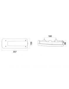 Cache phare pour feu arrière LED Renault Trucks LC10 Volvo Trucks 059500 Vignal 2
