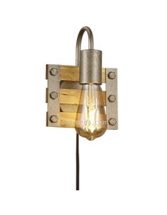 Aplique de pared vintage de madera Khan de Trio Lighting | LeonLeds Iluminación