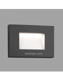 Gyrophare LED encastré rectangulaire Spark 1 gris foncé de Faro Barcelona | Éclairage LeonLeds