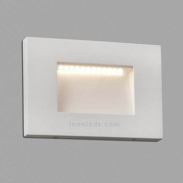Baliza empotrable LED rectangular Spark 1 blanco de Faro Barcelona | LeonLeds Iluminacion