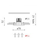 Dimensiones Dot Fix de ArkosLight | LeonLeds Iluminación