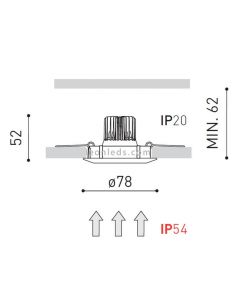 Anel embutido Dot FIT LED ArkosLight Branco | Leon Iluminação LED 2