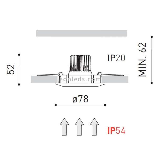 Dimensiones Dot Fix de ArkosLight | LeonLeds Iluminación