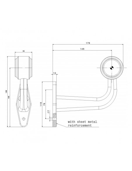 Buzina LED Fristom FT009 F Tipo L 2 Funções Long Gauge | leonleds