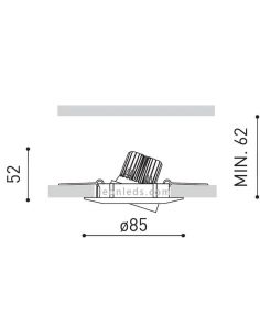 Spot encastrable LED orientable DOT Tilt Blanc ArkosLight | leonleds 2