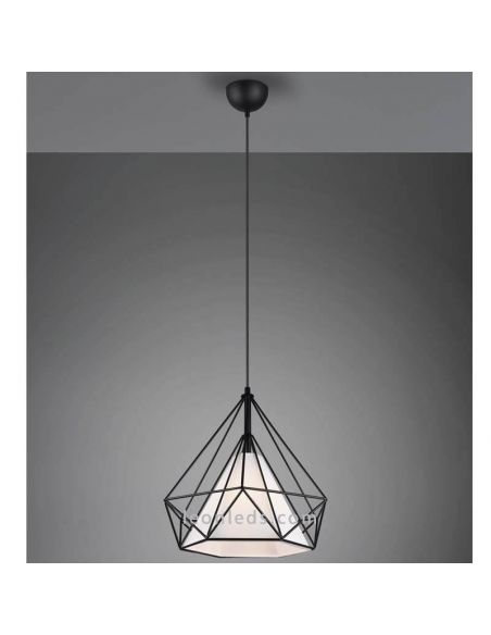 Suspension à tige noire Babette par Trio Lighting | Éclairage LeonLeds