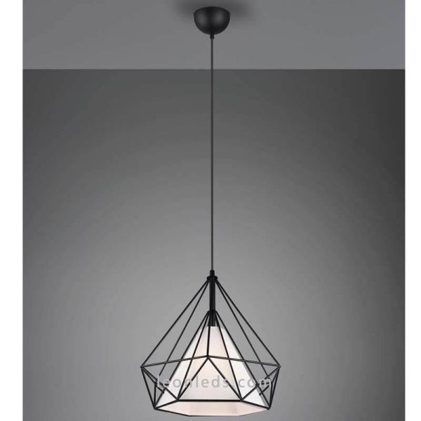 Suspension à tige noire Babette par Trio Lighting | Éclairage LeonLeds