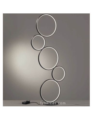Lampadaire LED Rondo Noir de Trio Lighting | Éclairage LeonLeds