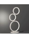 Lámpara de sobremesa LED blanca con círculos Rondo de Trio Lighting | LeonLeds Iluminación