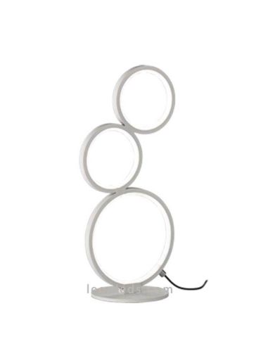 Candeeiro de mesa circular LED branco Rondo por Trio Lighting | Leon Iluminação LED