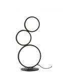 Candeeiro de mesa LED preto Rondo Circle por Trio Lighting | Leon Iluminação LED