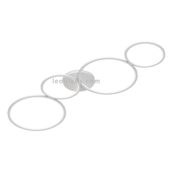 Plafón LED con círculos Rondo blanco de trio lighting | LeonLeds Iluminación