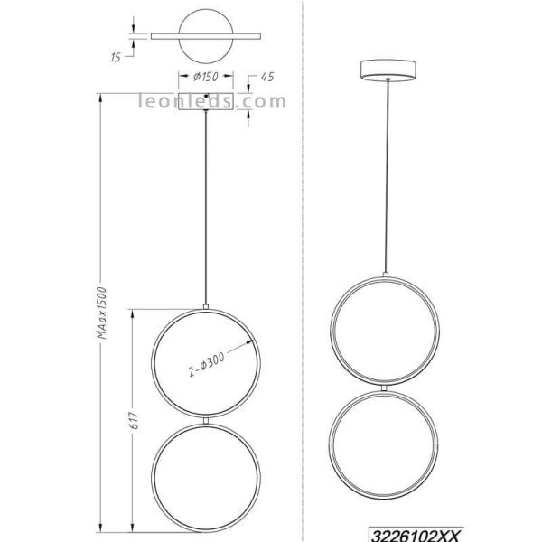 Plafonnier LED minimaliste Rondo | Éclairage Trio
