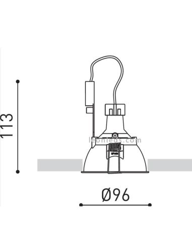 Dimensiones Foco empotrable Gap ArkosLight | LeonLeds Iluminación