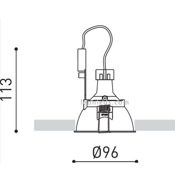 Dimensiones Foco empotrable Gap ArkosLight | LeonLeds Iluminación