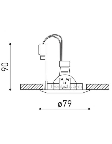 Dimensions Anneau encastré Basix Fix ArkosLight | Éclairage LeonLeds