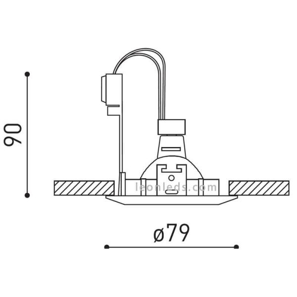 Dimensions Anneau encastré Basix Fix ArkosLight | Éclairage LeonLeds