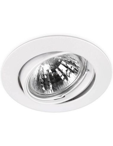 Aro orientable redondo Basic Tilt blanco | LeonLeds Iluminación