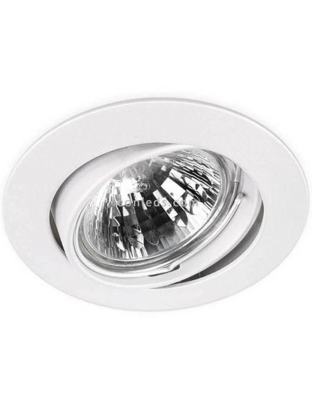 Aro orientable redondo Basic Tilt blanco | LeonLeds Iluminación