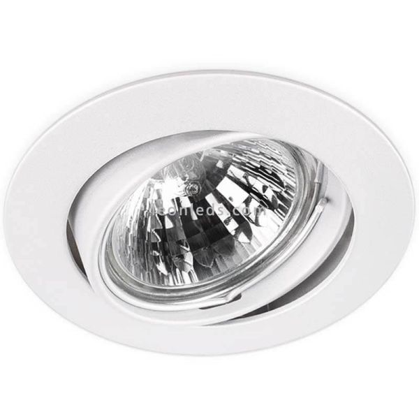Aro orientable redondo Basic Tilt blanco | LeonLeds Iluminación