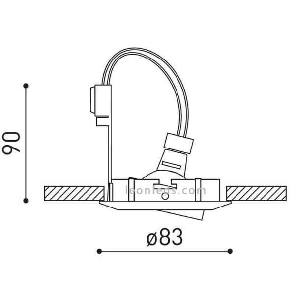 Dimensiones Aro orientable Basic Tilt ArkosLight | LeonLeds Iluminación