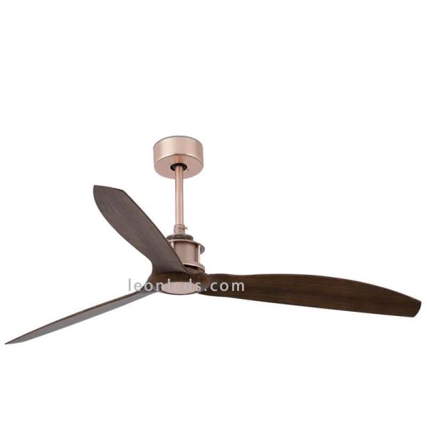 Deckenventilator Nussbaum und Kupfer...