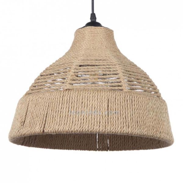 Lámpara colgante con pantalla de cuerda Yute | LeonLeds Iluminación