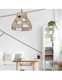 Lámpara de techo negra y cuerda yute | LeonLeds Iluminación