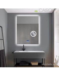 Espejo LED con pantalla multifunción Cairo de ACB Iluminación | LeonLeds Iluminación