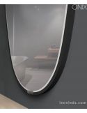Grand miroir LED noir Onix ACB Lighting 58 W | LeonLeds Lighting