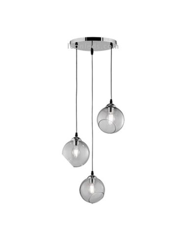 Lámpara de techo cristal moderna Clooney de Trio Lighting | LeonLeds Iluminación