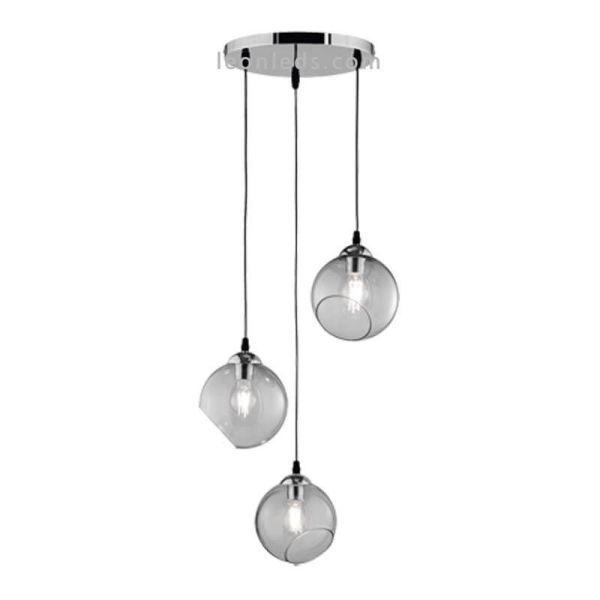 Lampe à suspension contemporaine en cristal Clooney de Trio Lighting | Éclairage LeonLeds