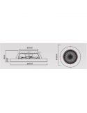 Dimensiones Plafón Ventilador LED Madera Tibet 7126 | LeonLeds Iluminación