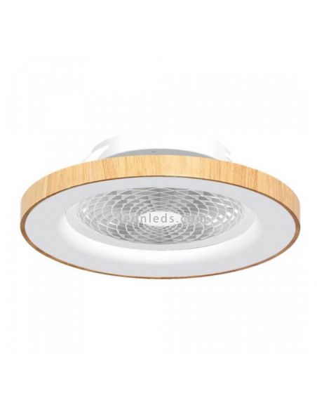 Plafón Ventilador LED Madera Tibet 7126 Mantra Iluminación | LeonLeds