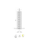 Dimensiones Donwlight LED Black Foster Asymmetric Trimless 10 ArkosLight | LeonLeds Iluminación
