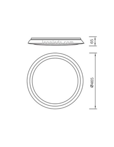 Dimensiones Plafón LED 56W Edge Smart 5950 Mantra Lighting | LeonLeds Iluminación