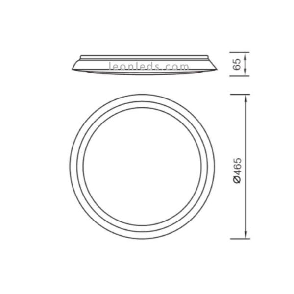 Dimensions 56W Edge Smart 5950 Plafonnier LED Mantra Lighting | Éclairage LeonLeds