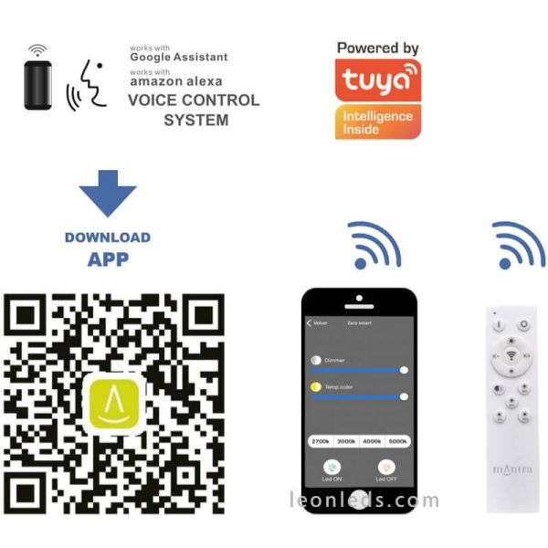 Plafón LED Diamante Smart Mantra | LeonLeds Iluminación