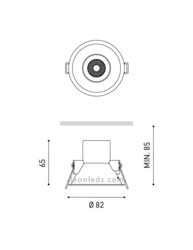 Medida Shot Light M 2 de 6.5W Blanco de ArkosLight