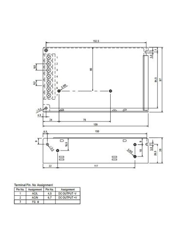 Transformateur Bande LED RS 150-12 Mean Well | leonleds